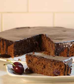 Chocolate, Red Wine and Cherry Cake